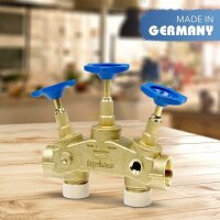 1 Zoll/DN25 Anschlussset 8 für Wasserenthärtungsanlagen Anschluss-Armartur Bypassventil 2 x HDPE Edelstahl-Flexschlauch 90° Bogen 150cm 1 Zoll + Titrierlösung