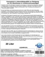 AQuinDos Control RO Antiscalant 20 Liter für RO Umkehrosmose-Anlagen Reiniger RO Membranen mit Zulassung nach Trinkwasser-Verordnung - Zolltarifnummer 29319000