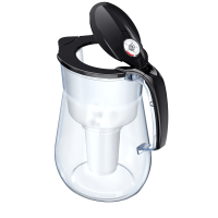 Tischwasserfilter AQUAPHOR Provence schwarz + A5 Aqualen Mg Magnesium Kartusche -Trinkwasserfilter mit 4,2 Liter Fassungsvermögen