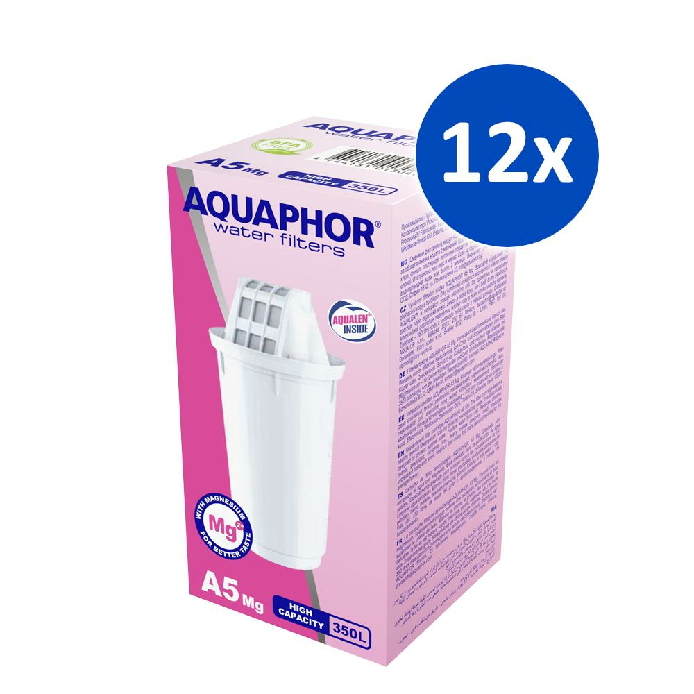 AQUAPHOR Wasserfilterkrug 5 Tassen – Mit B15-Filter, Für Kühlschrank, Dunkelblau