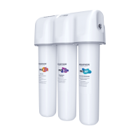 AQUAPHOR ECO PRO TRIO Aktivkohle Trinkwasserfilter mit 1 Wege Wasserhahn Kohleblock und Ultrafiltration Keimsperre bis 0,1 Mikrometer