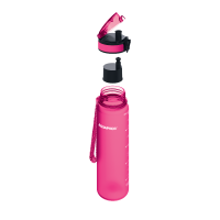 AQUAPHOR Wasserfilter-Trinkflasche CITY  Pink 0,5L mit Aktivkohle-Wasserfilter aus Kokosnussschalen für 150 Liter gefiltertes Trinkwasser