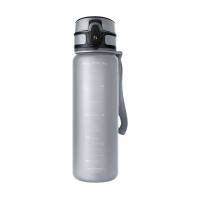 AQUAPHOR Wasserfilter-Trinkflasche CITY Grau 0,5L mit Aktivkohle-Wasserfilter aus Kokosnussschalen für 150 Liter gefiltertes Trinkwasser