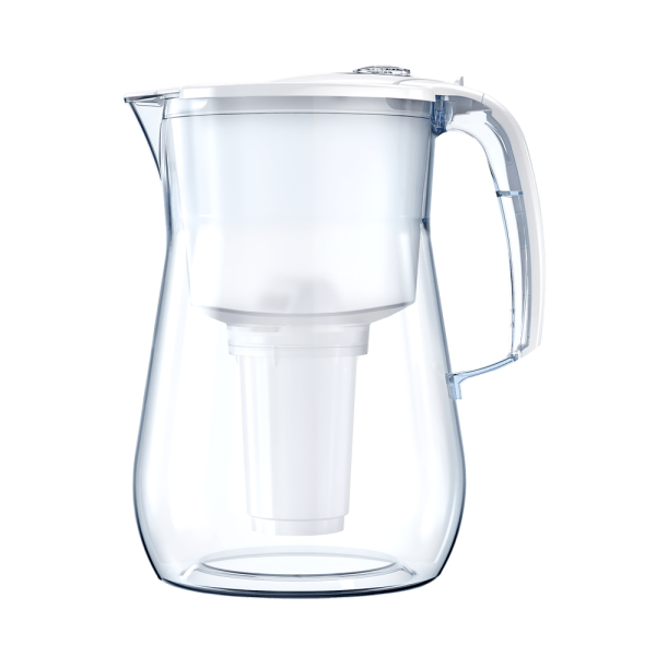 Tischwasserfilter AQUAPHOR Provence mit 2 x A5 Filterkartusche weiß Trinkwasserfilter mit 4,2 Liter Fassungsvermögen