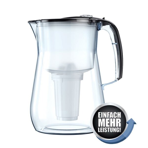 Tischwasserfilter AQUAPHOR Provence mit 2 x A5 Filterkartusche schwarz Trinkwasserfilter mit 4,2 Liter Fassungsvermögen