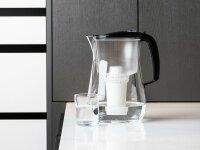 Tischwasserfilter AQUAPHOR Provence mit 2 x A5 Filterkartusche schwarz Trinkwasserfilter mit 4,2 Liter Fassungsvermögen
