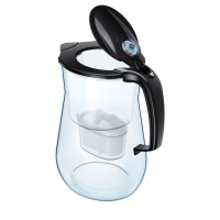 Tischwasserfilter AQUAPHOR ONYX Trinkwasserfilter schwarz mit 3 x MAXFOR+ Wasserfilter-Kartusche