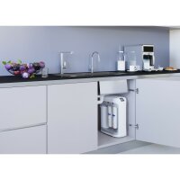 AQUAPHOR RO-202S Umkehrosmoseanlage - Reverse Osmosis System für 380 Liter am Tag mit Keimsperre und Mineralisierung - 5 Liter Wasserspeicher und 1 Wege Entnahmehahn