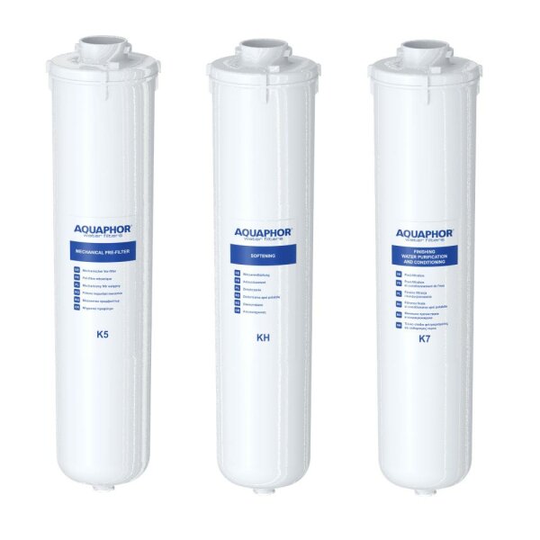 AQUAPHOR Crystal HA Trio Wasserfilter Set K5 - KH - K7