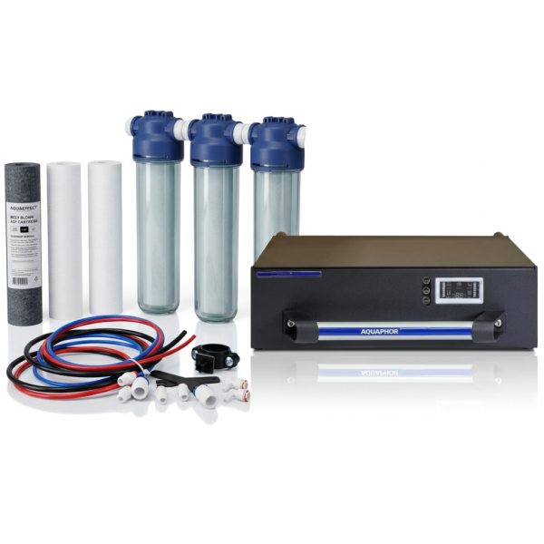 Umkehrosmoseanlage OsmoControl APRO-100  für 100L/h - inkl. GROSS DUO Vorfiltersystem und 35 L Wasserspeicher im Koffer